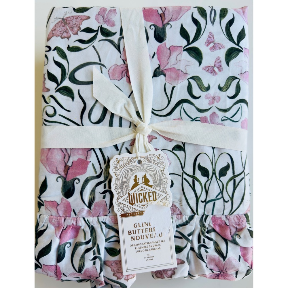Pottery Barn Teen Wicked Glinda Butterfly Nouveau Organic Sheets NWT Retail $159